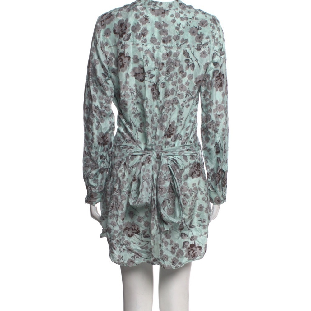 NWOT Rebecca Taylor Silk Floral Ruffle Tie Dress - Picture 2 of 10
